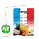 cardápios em PVC 4x0 (10 Unidades)