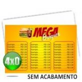 cardápios em PVC 4x0 (10 Unidades)