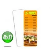 cardápios em PVC 4x0(10 Unidades)